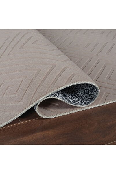 LİNOS HOME Modern Desenli Premium Serisi Vizon Kaymaz Taban Yıkanabilir Halı ...