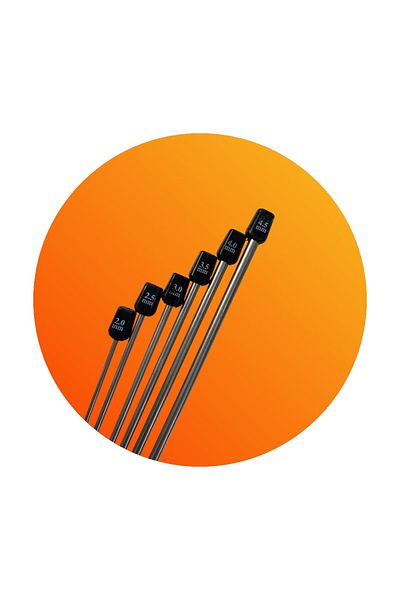 Masal Örgü Evi 35 cm Titanium Knitting Skewers Set - 6-Piece Sultan/Wild Number