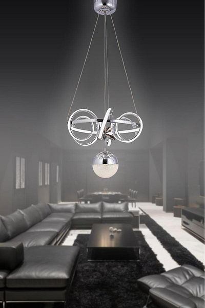 HİRALUCE 3 Color Chrome (Yellow, White, Daylight) Led Chandelier Crystal Stone Concept