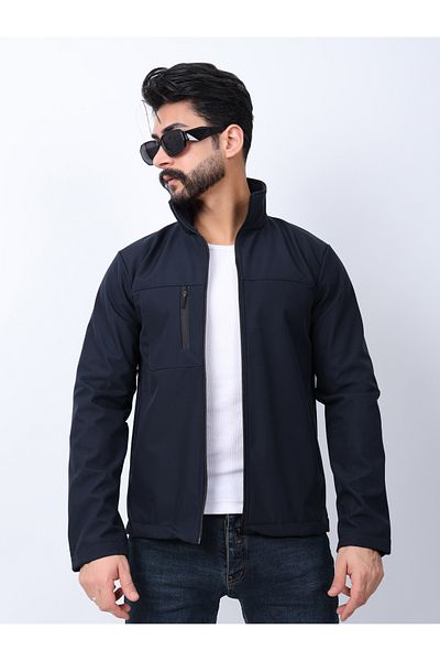 MERTEX Men's Softshell Winter Outdoor Zipper Pocket Wind and Water-Proof Coat with Inner Shirt