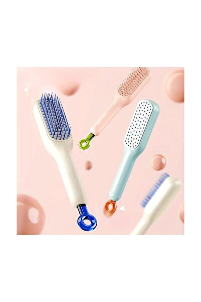 tozlupazar مشط شعر أوتوماتيكي ذاتي التنظيف وفك تشابك الشعر وفرشاة تدليك الشعر المضادة للكهرباء الساكنة