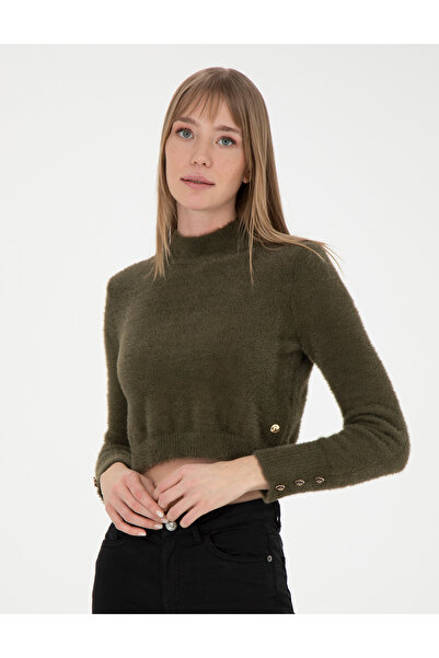 Pierre Cardin Khaki Crop Top Sweater 50276229-Vr238
