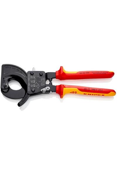 Knipex 9536250 Cırcır Mekanizmalı Kablo Makası