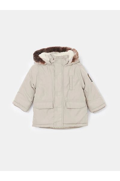 LC Waikiki Lcw Kids Beige Hooded Boy Inflatable Coat
