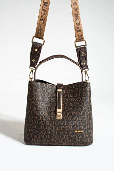 Just Polo حقيبة كتف وحقيبة يد نسائية طويلة بحزام متقاطع مكونة من قسمين