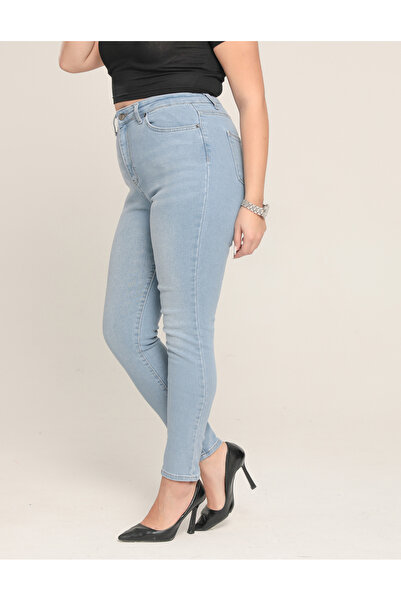 XBELLA DENİM Light Blue Battal Impact Super Lycra