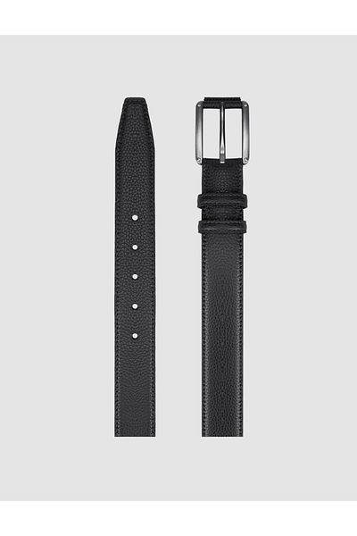 Cabani 100% Genuine Leather Black 4 cm Men's Casual Belt