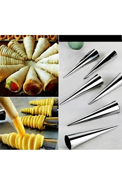 Orvila 6 قطع من قمع الصلب - قالب مخروط الكوكيز والآيس كريم