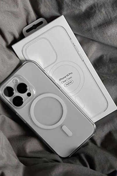 Space Star iPhone 14 Pro Uyumlu Manyetik Şeffaf Telefon Kılıfı Magsafe Uyumlu...