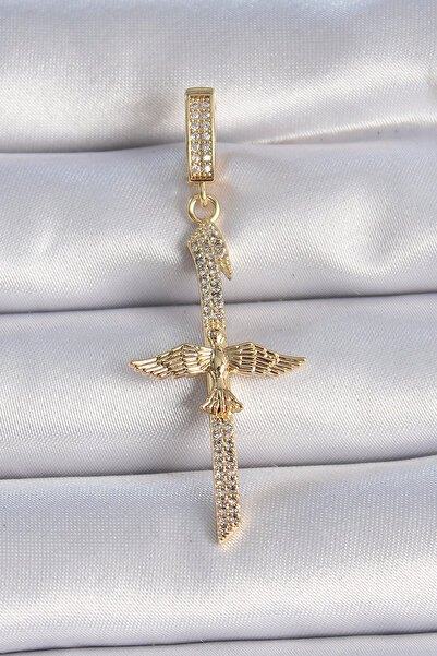 Marsilyan Rice gold color zircon stone detailed elif model phoenix bird figure ajda charm