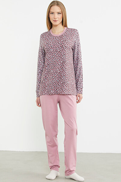 Sementa Pink Leopard Print Comfortable Pajama Set