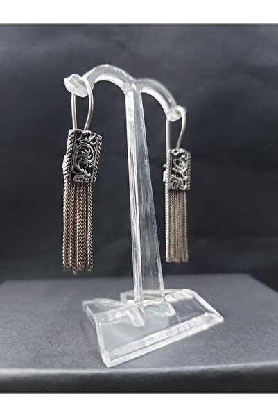 sarıyer silver Mardin El işçiliği Midyat Hasır Gümüş Sallantılı 925 Ayar Küpe