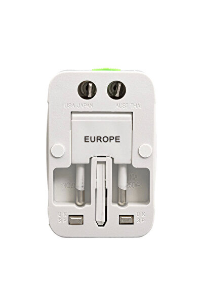Axe Tools محول مقبس كهربائي متعدد دول العالم 6 أمبير إلى محول السفر AXE77-4TT