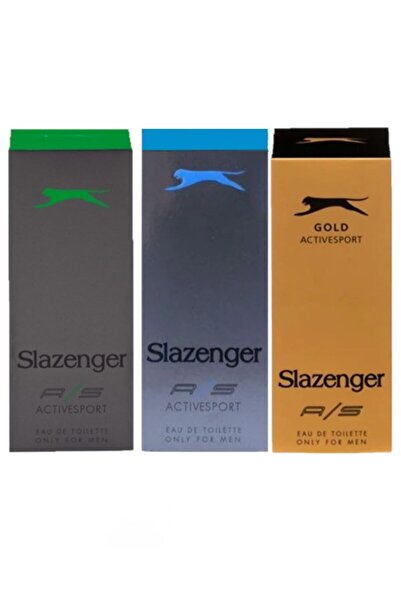 Slazenger 3x 125ml Karma Parfüm Seti (gold-mavi-yeşil) Active Sport