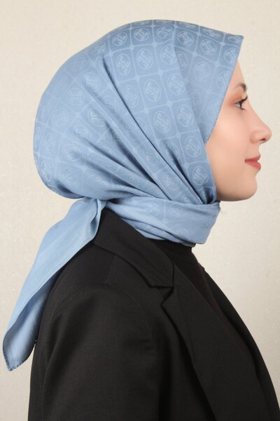 Pierre Cardin Pamuklu Eşarp 4105-7 Açık Mavi