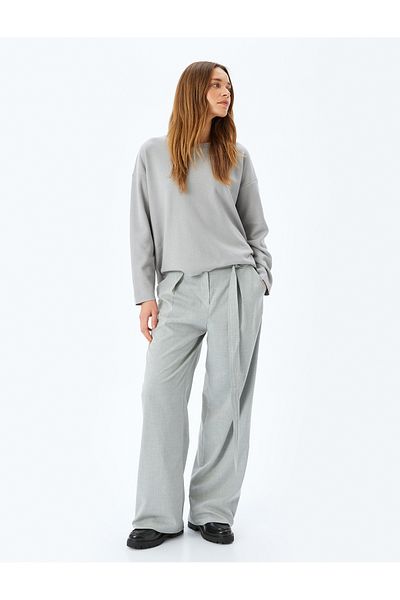 Koton Long Sleeve Crew Neck Cotton Basic Sweatshirt