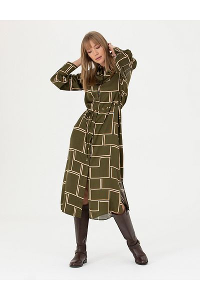 Pierre Cardin Brown Comfort Fit Woven Dress 50280159 -Vr238