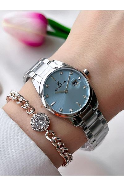 Daniel Klein Steel Band 30 Mt Water Resistant Women's Wrist Watch+Bracelet Bfg.10757X2