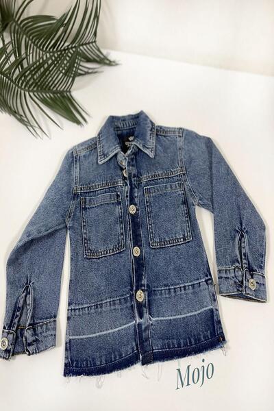 Mojo Bebek Mojo Female Child Summer Denim Jacket 2597 Denim Blue