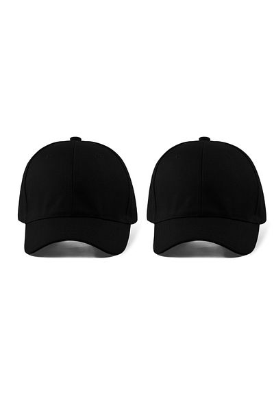 QUATEX Μαύρο Σετ με 2 Αθλητικά Καπέλα Unisex Ρυθμιζόμενο με Velcro στην πλάτη είναι ποιοτικό προϊόν