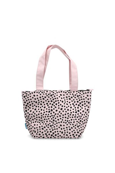Smash Miami Dots Printed Zipper Closure Lightweight Tote Bag