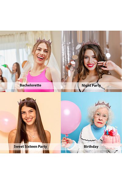 Hayalperest boncuk Coroana de prințesă de mireasă strălucitoare cu piatră de cristal Coroana de costum de regina pentru noaptea henna roz