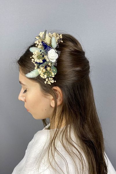 Hayalperest boncuk Dried Floral Design Bridal Hair Accessory