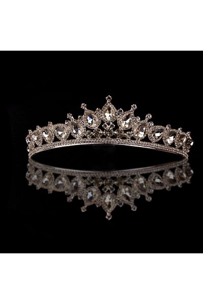 Hayalperest boncuk Coroana de mireasa din piatra de cristal cu aspect de strass Coroana de noapte cu henna din argint cu piatra de cristal