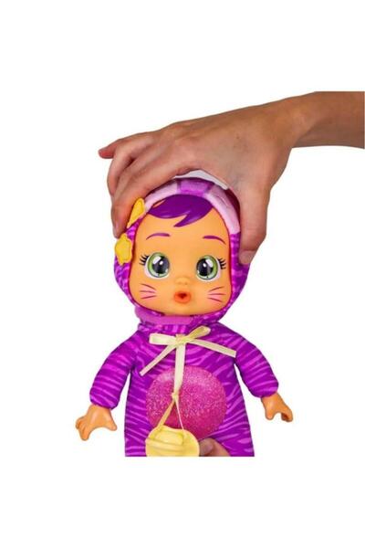 GIOCHI PREZIOSI Cry Babies Ağlayan Yumuş Kostüm Bebekleri CYB66000 KATİE MOR KEDİ