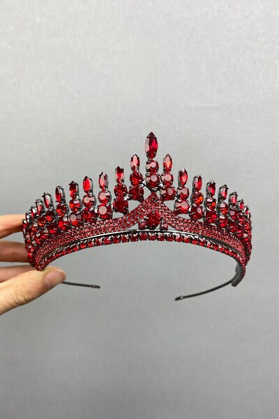Limelia Red Anteras Henna Bridal Crown