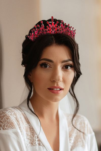 Hayalperest boncuk Nunta prințesă roșie Rio Model Mireasă cu piatră de cristal