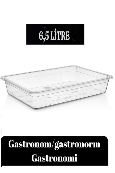 DEEMBRO Gastronom/gastronorm Küvet Kapaksız Gastronomi Küveti Tekne 6,5 Lt Ekmek Pizza Pide Hamur Teknesi