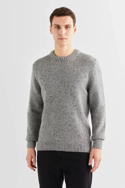 Gant Pulover alb pentru bărbați NEPS WOOL C-NECK 8040200.93