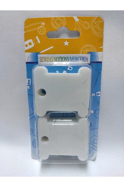 ATMACA TUHAFİYE White Muline Plastic Wrapping Card - 30 Thread