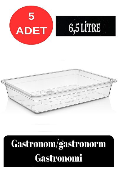 DEEMBRO 5 adet Gastronom/gastronorm Küvet Kapaksız Gastronomi Küveti 6,5 Lt Ekmek Pizza Pide Hamur Teknesi