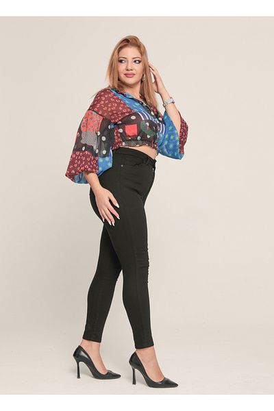 XBELLA DENİM Large Size Black Super Licra Dropper Jeans