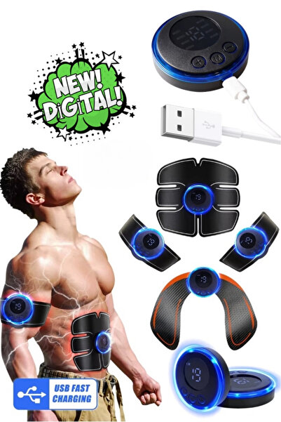 Alright 4'lü19 Seviyeli Dijital Ems Vücut Karın Kol Kalça Bacak Kası Geliştir...