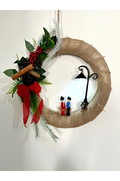 decolife زخرفة الباب، زخرفة باب عيد الميلاد، زخرفة عيد الميلاد المزدوجة السعيدة