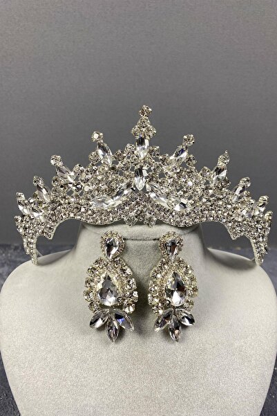 Limelia Set de cercei și coroană de mireasă cu pietre din Tokyo