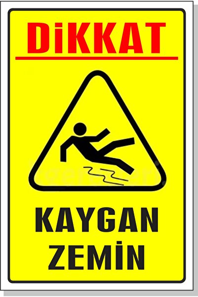 Çetintaşlar Reklam Dikkat Kaygan Zemin Levhası PVC 20x30cm
