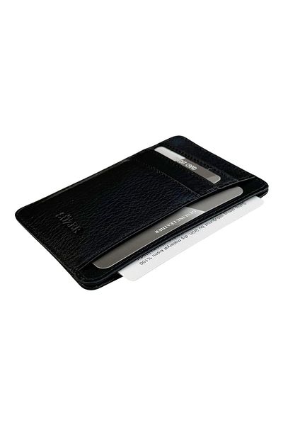 Süzer Deri 100% Genuine Real Leather Black Card Holder Portfolio