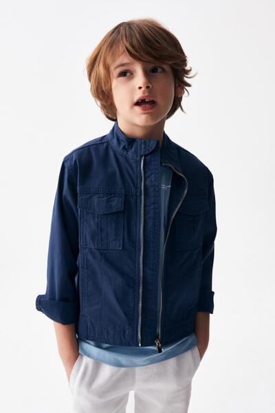 nk kids Boy 4-8 Years Old Judge Collar Seasonal Jacket 46700 Navy Blue