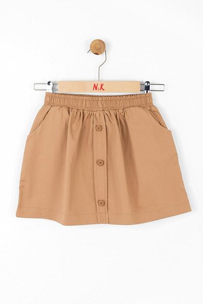nk kids Детска пола с копчета от бонибон 56518 камила
