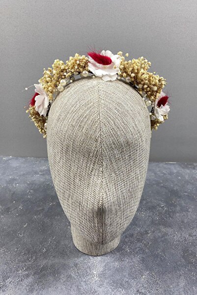 Limelia Булчинска корона с червена пролетна перла и гипсофила