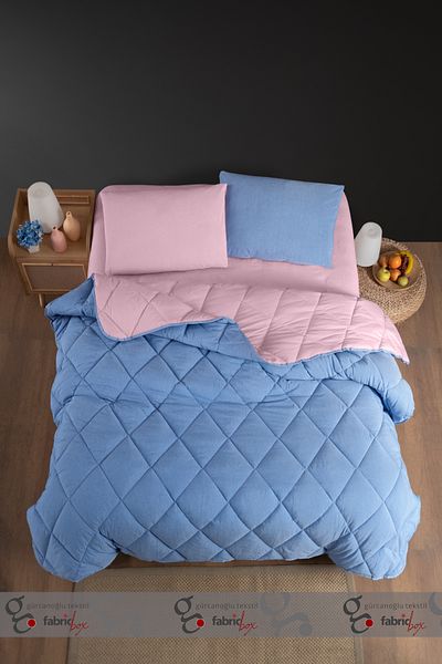 Fabric Box Set de dormit dublu Value Comfort, cearșaf și husă elastică incluse