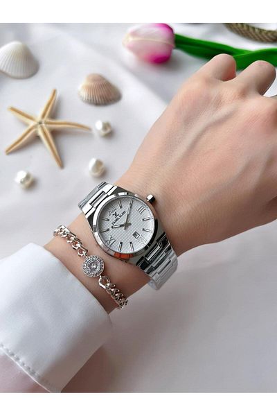 Daniel Klein 30 Mt Waterproof Steel Band Women's Wrist Watch and Bracelet Set - Bfg.10734.X1