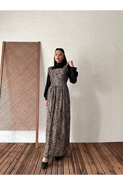 KÜÇÜĞÜM BUTİK Вискозен потник без ръкави - леопардов шарка