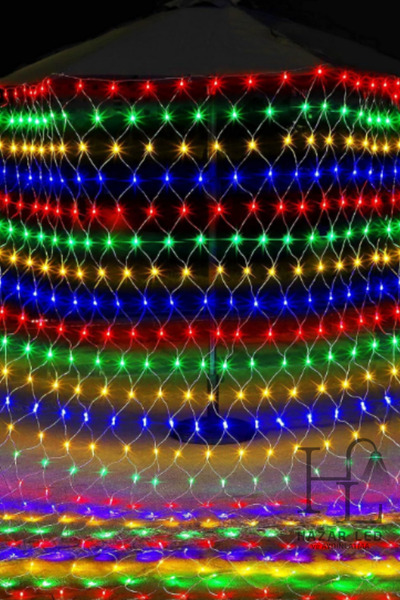 Hazar Led Ağ Led Işık 3x3 File Ağ Perde Led Işık RGB Animasyonlu Eklemeli Örü...