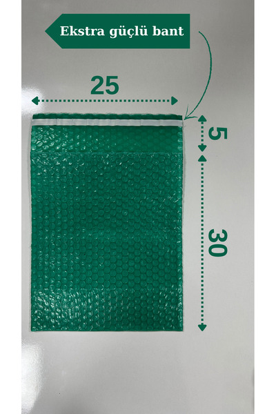 Kacar Kalın Balonlu Şerit Bantlı Patpat Kargo Poşeti 25X35 (10 Adet) Kargo To...