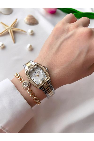 Daniel Klein Steel Band 30 Mt Water Resistant Women's Wrist Watch+Bracelet Bfg.13784X3